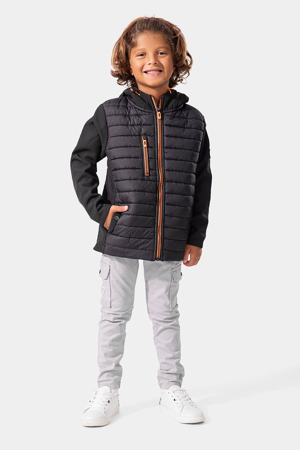 Black puffer Hoodie Jacket