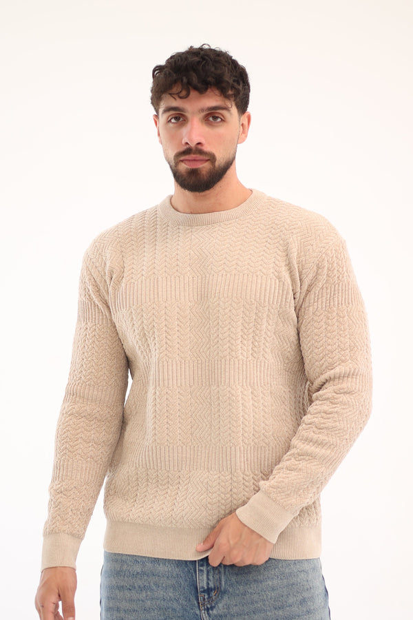 Elevated Knit Pullover – Beige