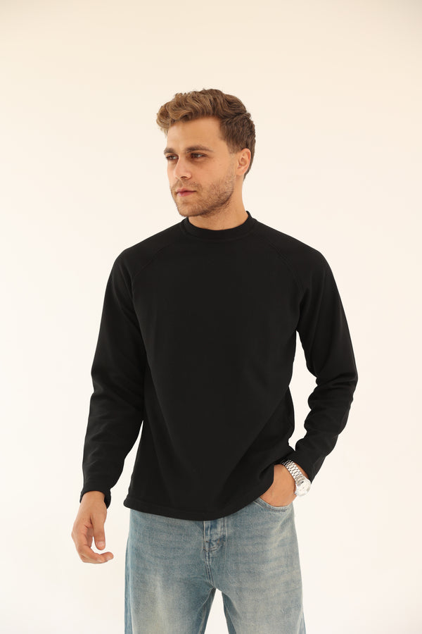 Long Sleeve Crew neck T-shirt - Black