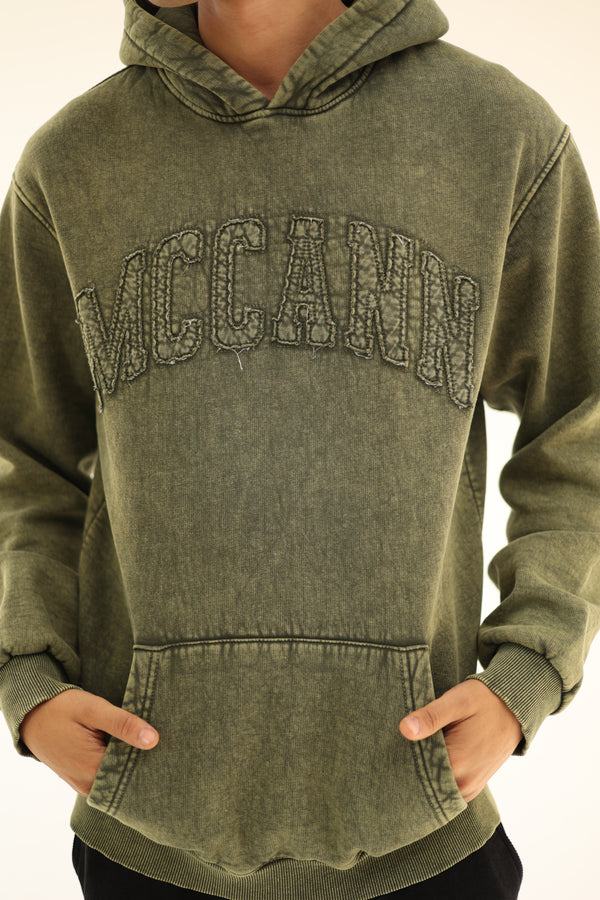 Washed Hoodie - Olive