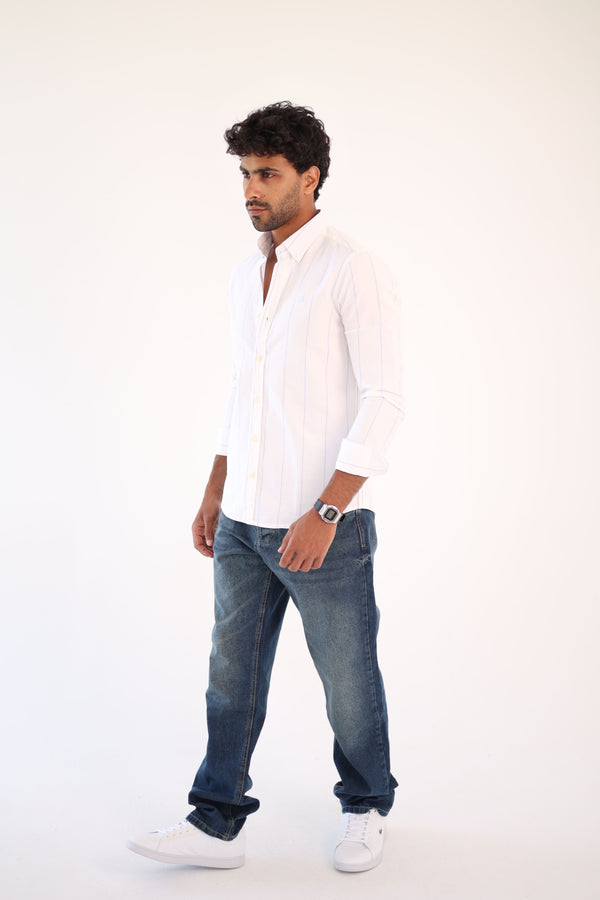 White and Baby Blue Shirt CK 1